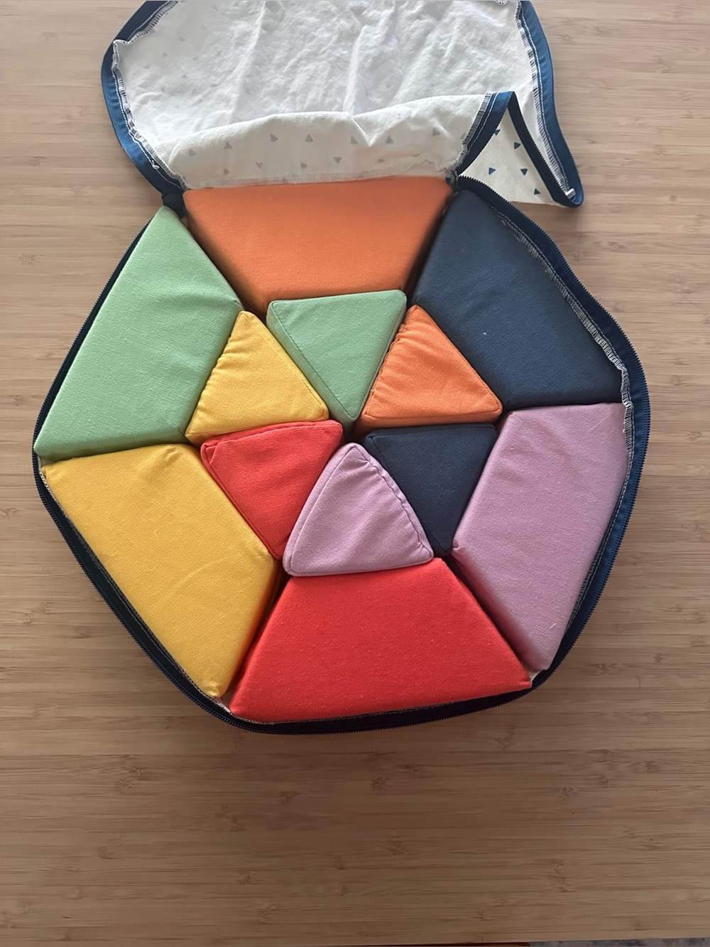 Kiwico Colorful Foam Triangle Puzzle Set - Multicolor